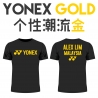Yonex shirt - Yonex Gold, black (custom print)