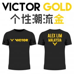 Victor shirt - Victor Gold, Black (custom print)