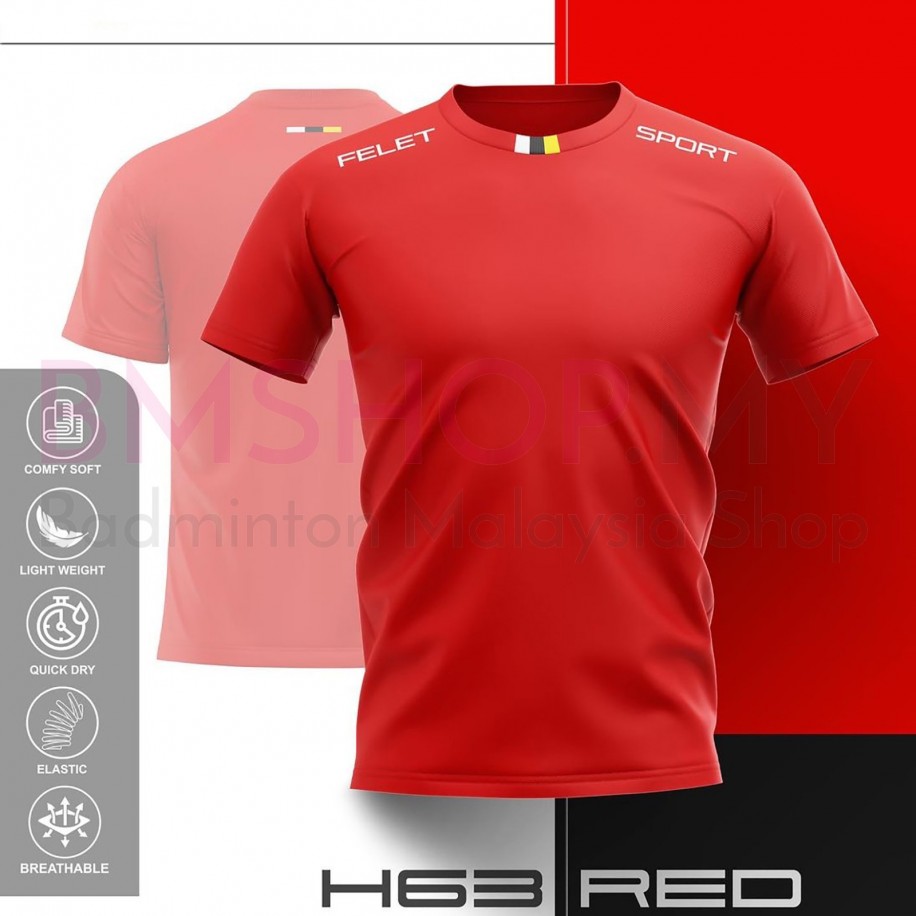 Felet Shirt H63 Red - BMSHOP.MY