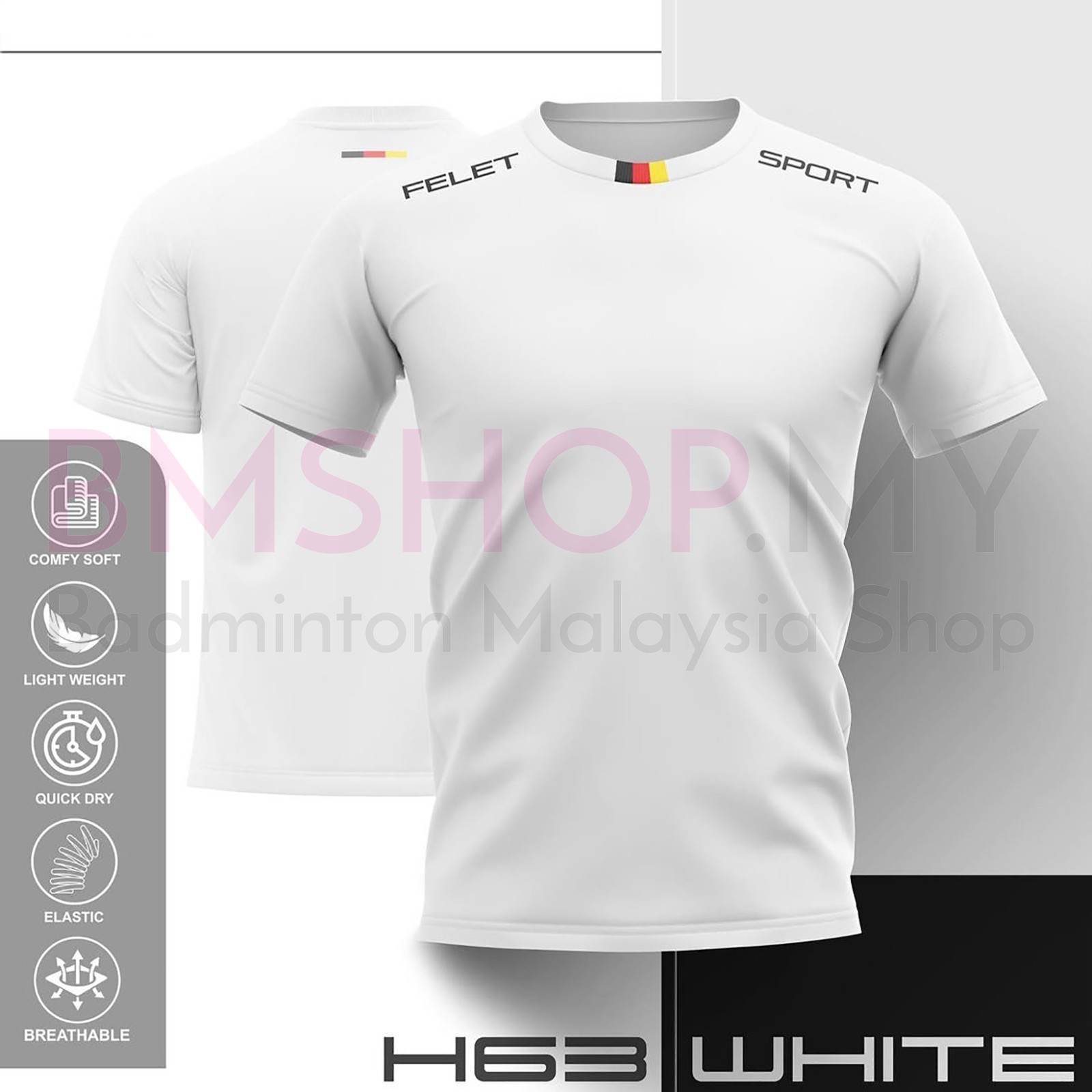Felet Shirt H63 White - BMSHOP.MY