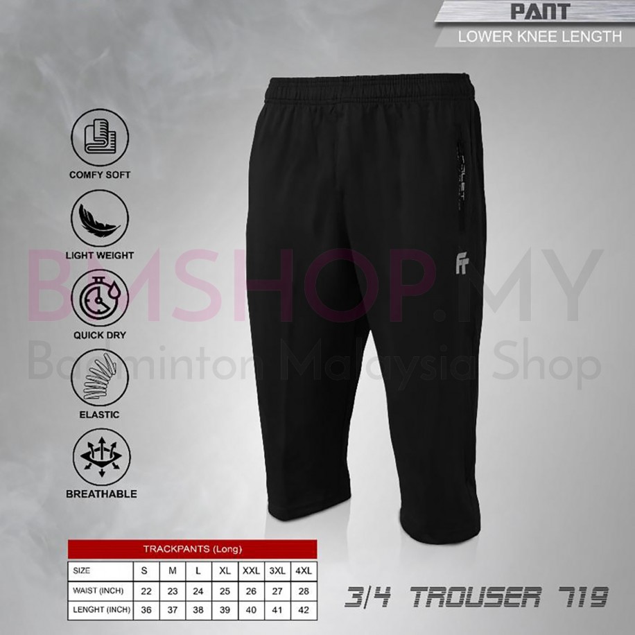 Felet Pant Trouser 719 (3/4 pant) Black