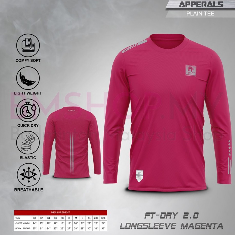 Felet Shirt FT-DRY 2.0 Longsleeve Magenta
