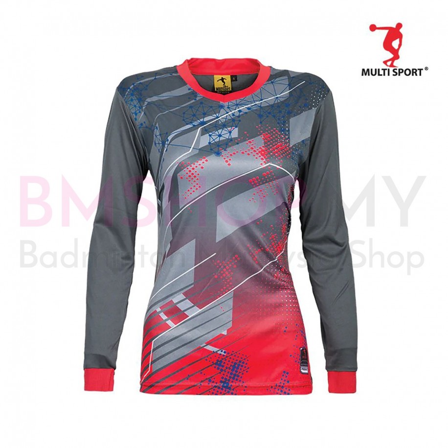 ARORA MULTISPORT Quick Dry Ladies Longsleeve SLL 04 Charcoal Red