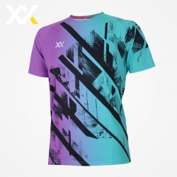 MAXX Shirt Fashion Tee MXFT099 Purple Teal