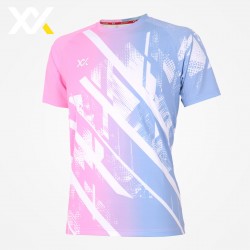MAXX Shirt Fashion Tee MXFT099 Pink Blue