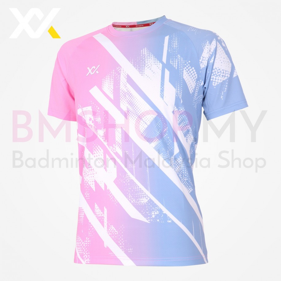 MAXX Shirt Fashion Tee MXFT099 Pink Blue