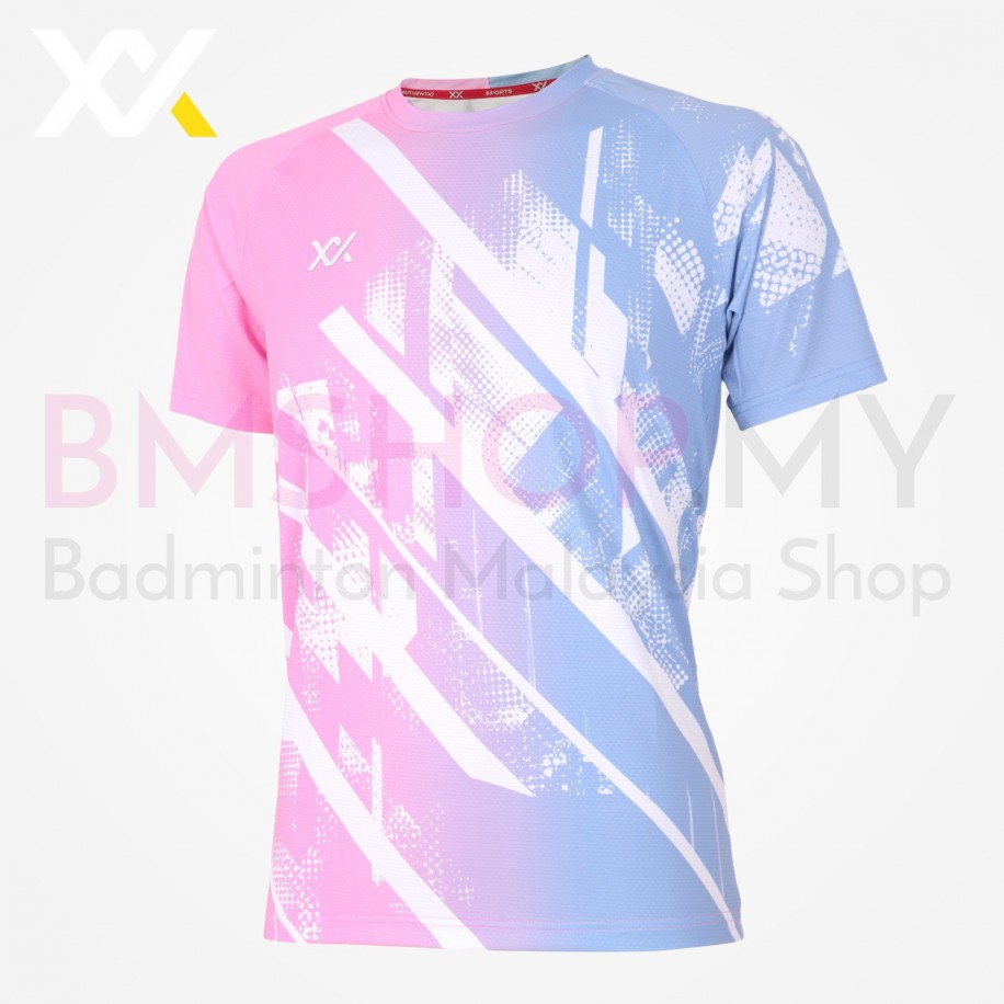 MAXX Shirt Fashion Tee MXFT099 Pink Blue