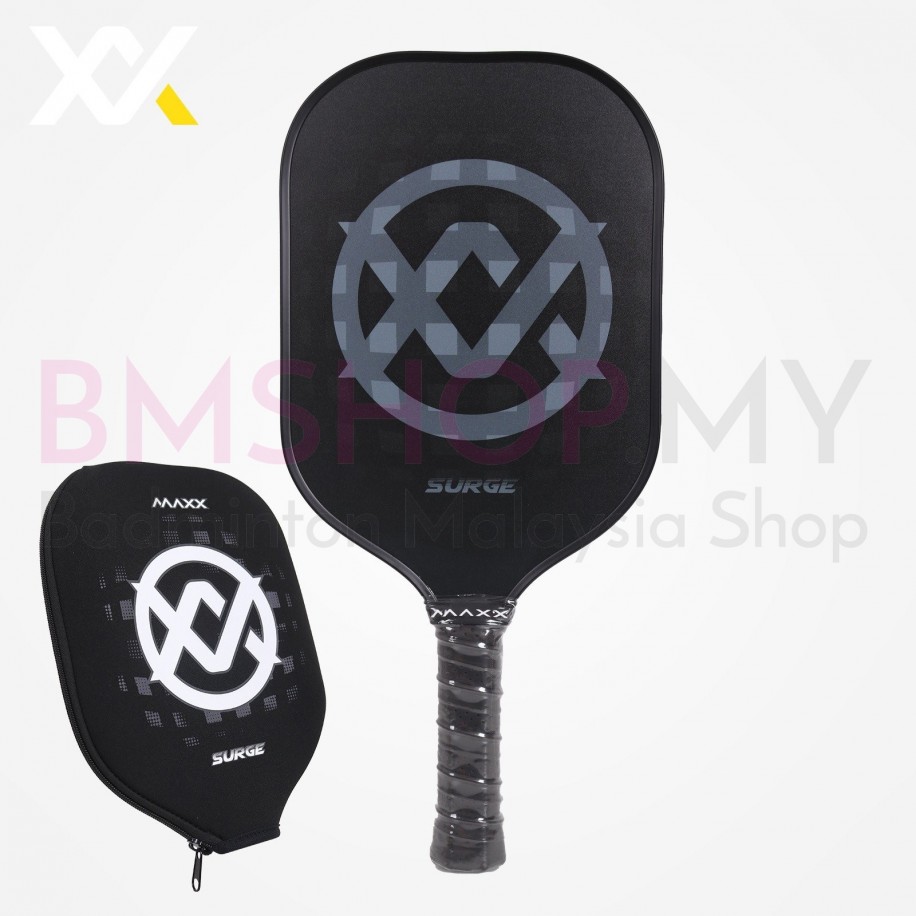 Maxx Pickleball Paddle - Surge (1 Paddle + 1 Cover) Black Color