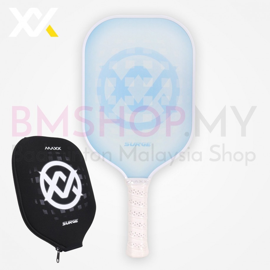 Maxx Pickleball Paddle - Surge (1 Paddle + 1 Cover) Light Blue Color