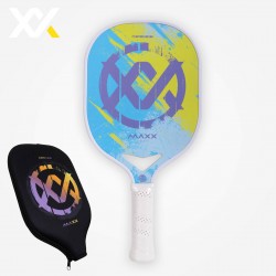 MAXX Pickleball Paddle - (RAMPAGE COMFORT) Light Blue-Yellow Color