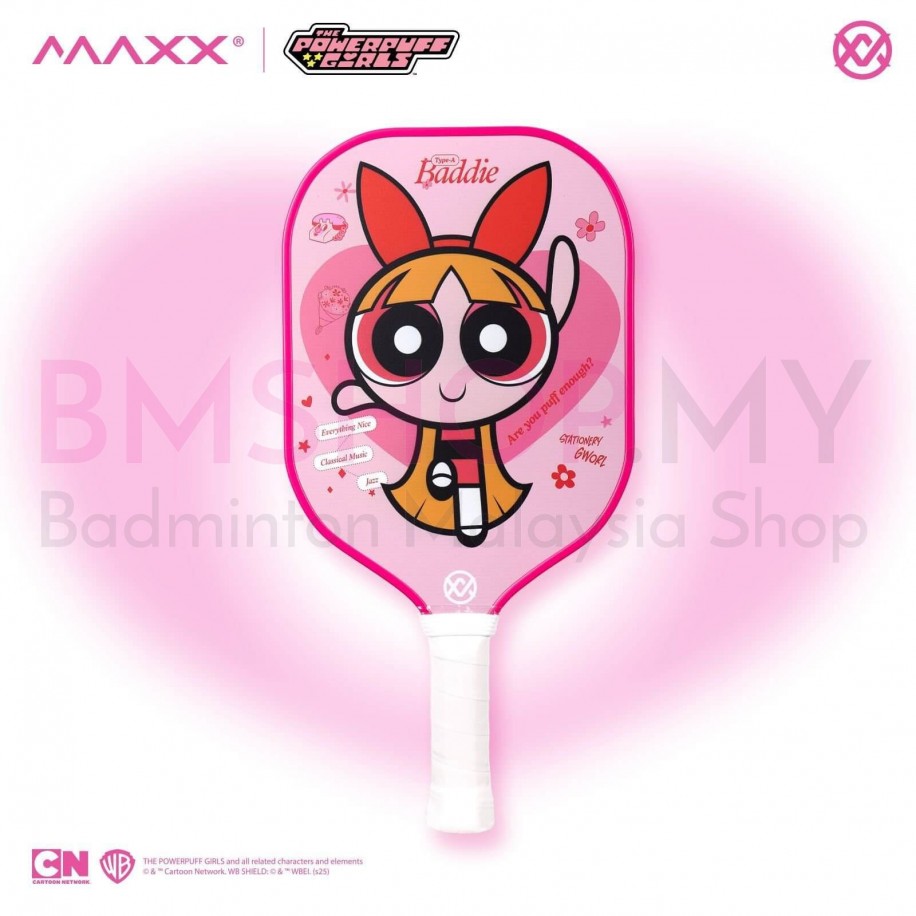MAXX Pickleball Paddle - The Powerpuff Girls - (Carbon Fiber & Pp Honeycomb) Pink Color