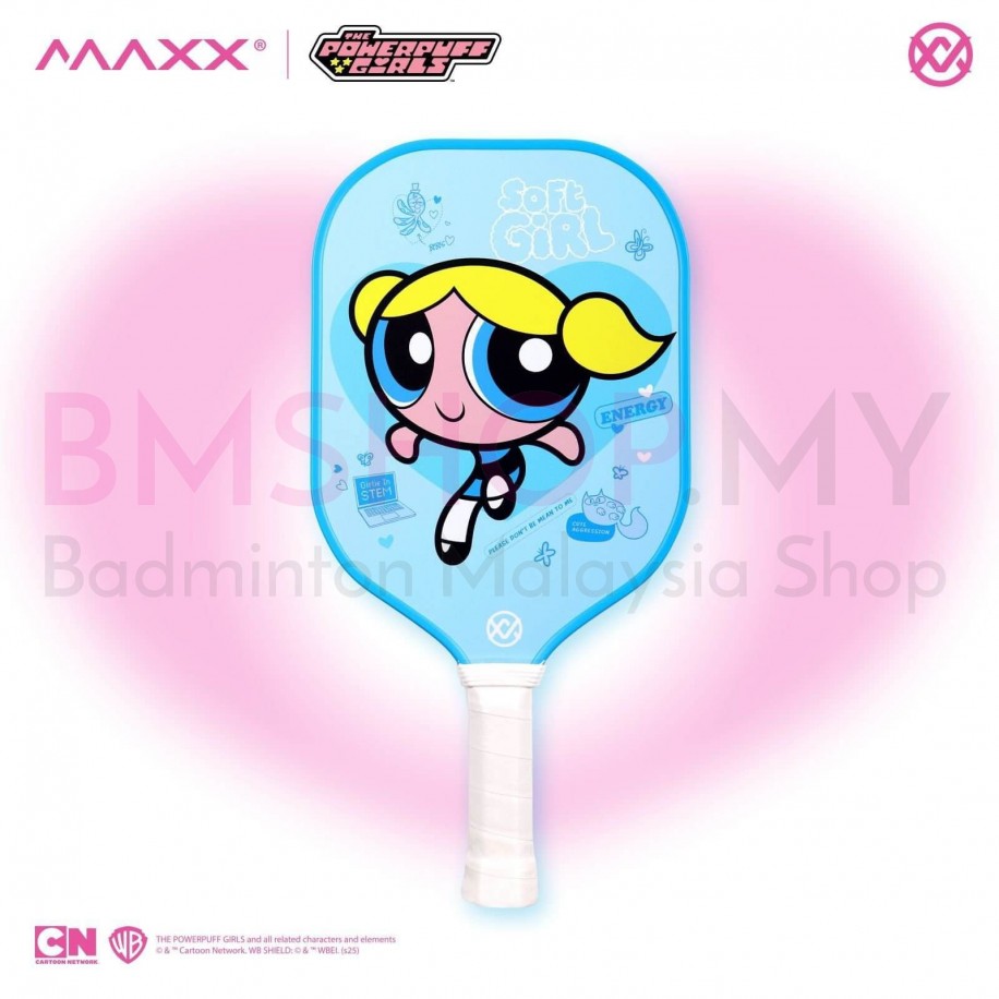 MAXX Pickleball Paddle - The Powerpuff Girls - (Carbon Fiber & Pp Honeycomb) Blue Color