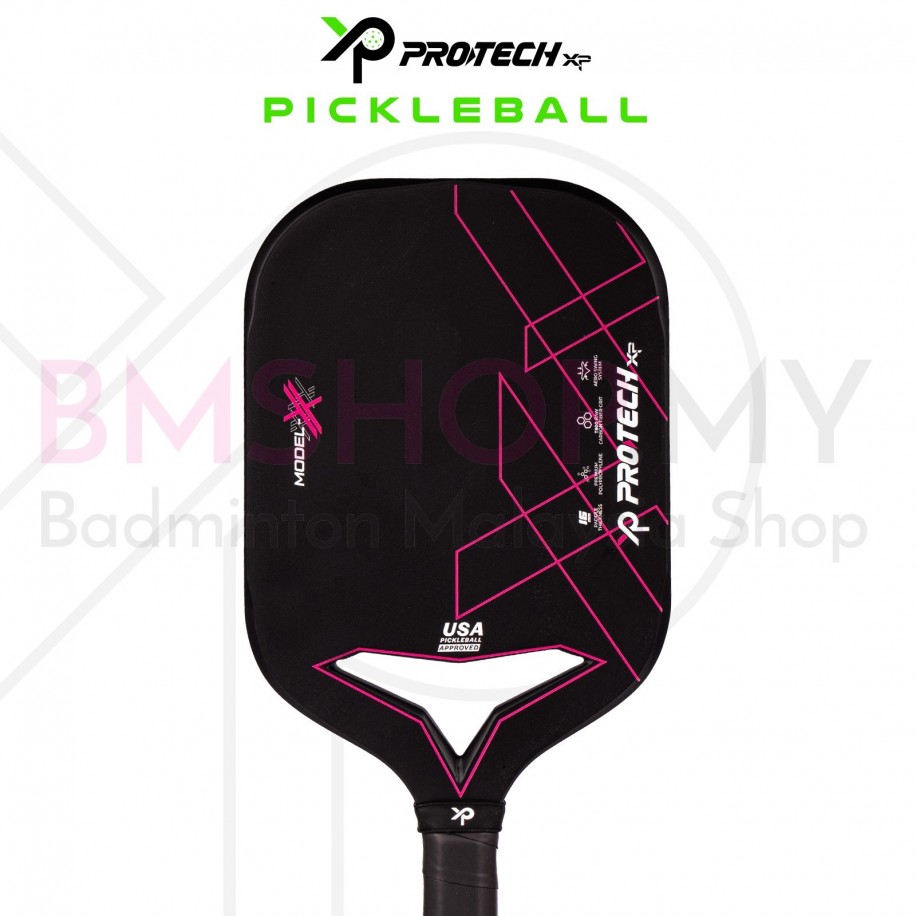 Protech Model X - Pro Series Pickleball Paddles with USA Pickleball Approved- Black Pink Color