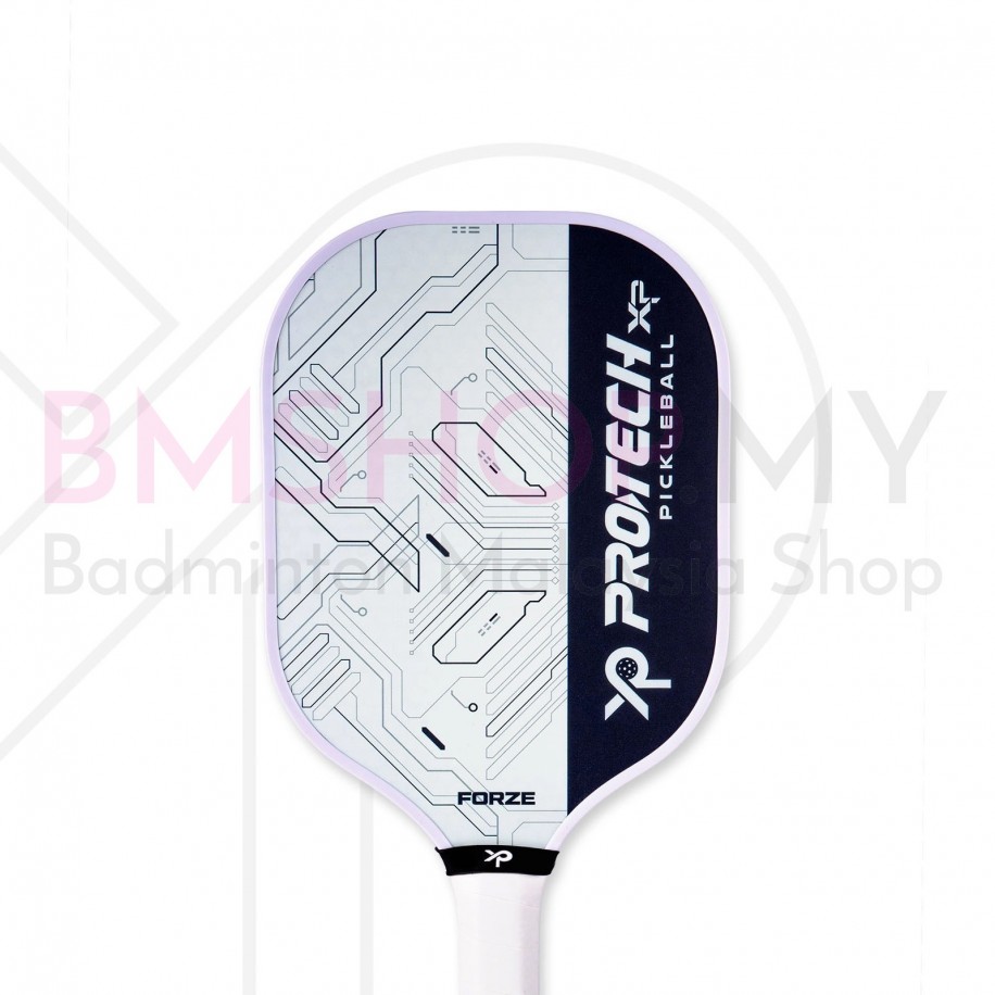 Protech Forze Pickleball Paddle - Intermediate Level White Dark Blue Color