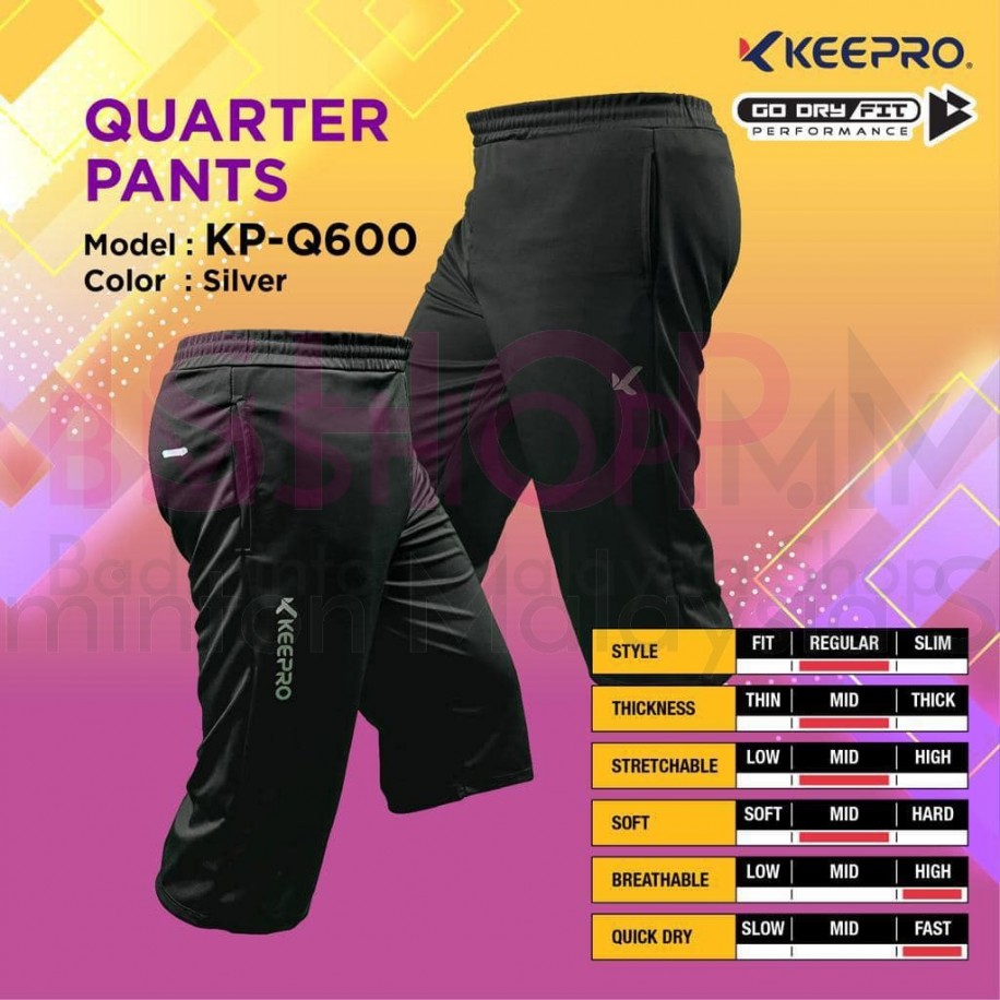 KEEPRO Pant KP-Q600 Black Silver