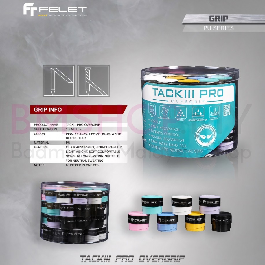 FELET Grip Tackiii Pro OverGrip (7 Colors)