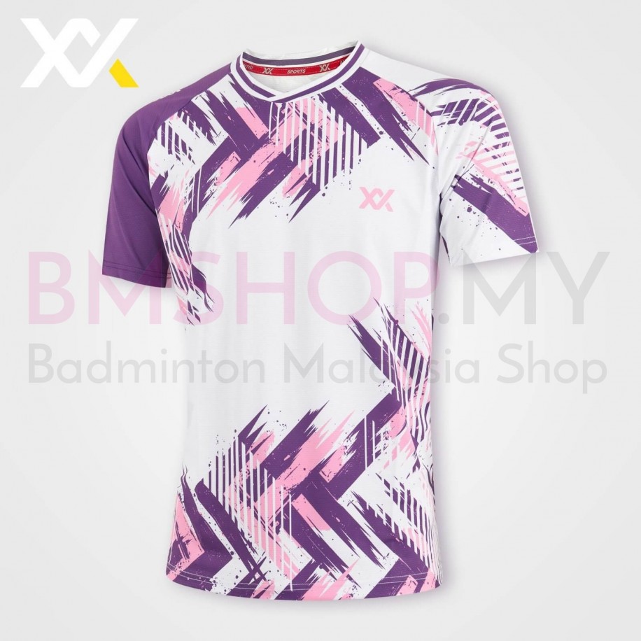 MAXX Shirt Tournament Tee MXSET051T WHITE/PURPLE
