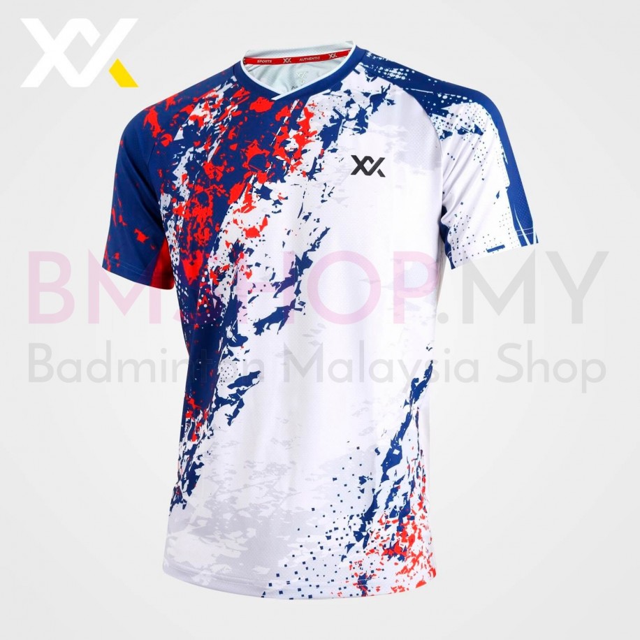 MAXX Shirt Tournament Tee MXSET052T (WHITE/BLUE)