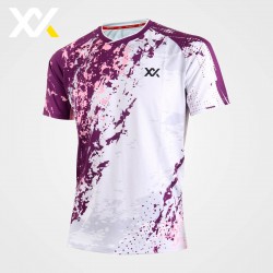 MAXX Shirt Tournament Tee MXSET052T (WHITE/PURPLE)