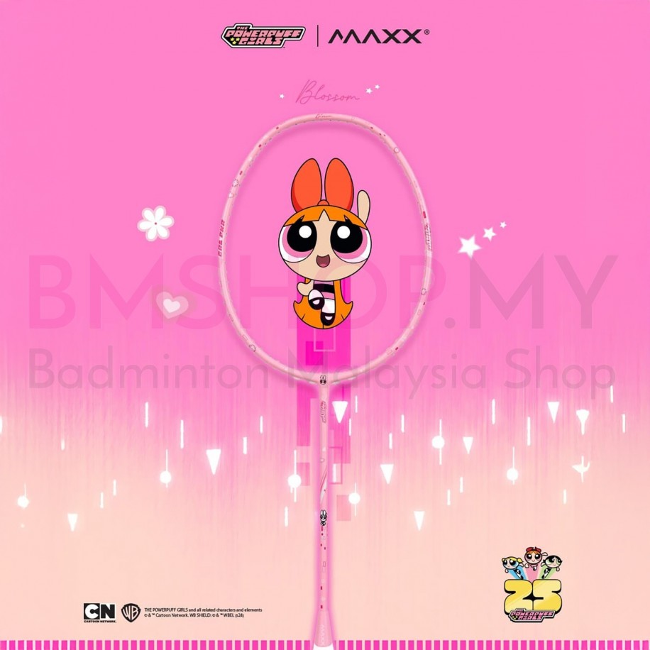 MAXX Powerpuff Girls Series Badminton Racket (Free Stringing BG66UM+Grip)