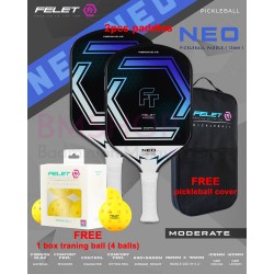 FELET Pickleball Paddle Neo - Moderate Series (12mm) - Black Blue
