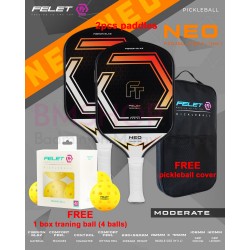 FELET Pickleball Paddle Neo - Moderate Series (12mm) - Black Blue