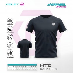 FELET Shirt Round Neck H76 Reflective Logo (Dark Grey)