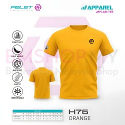 FELET Shirt Round Neck H76 Reflective Logo (Orange Color)