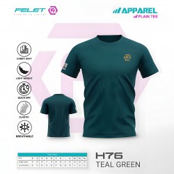 FELET Shirt Round Neck H76 Reflective Logo (Teal Green)