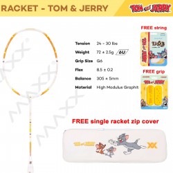 MAXX Tom & Jerry Collection Badminton Racket (Free Tom & Jerry Edition String & Grip)