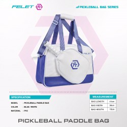 FELET Pickleball Paddle Bag (Purple/White)