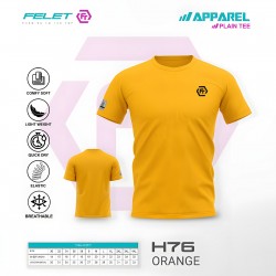 FELET Shirt Round Neck H76 Reflective Logo (Orange Color)