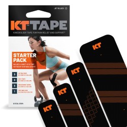 KT TAPE Starter Pack (Kinesiology Tape for Pain Relief and Support) - Black Color