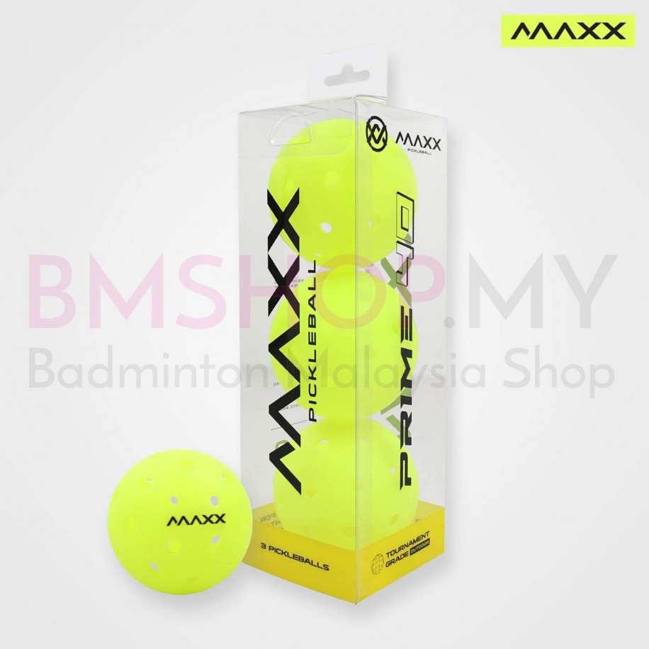 MAXX PRIME 40 Outdoor Pickleball (40 Holes & 3 Pickleballs/box)