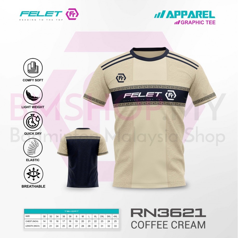 FELET Shirt RN3621 Jersey Coffee Cream
