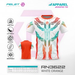FELET Shirt RN3622 Jersey White Orange