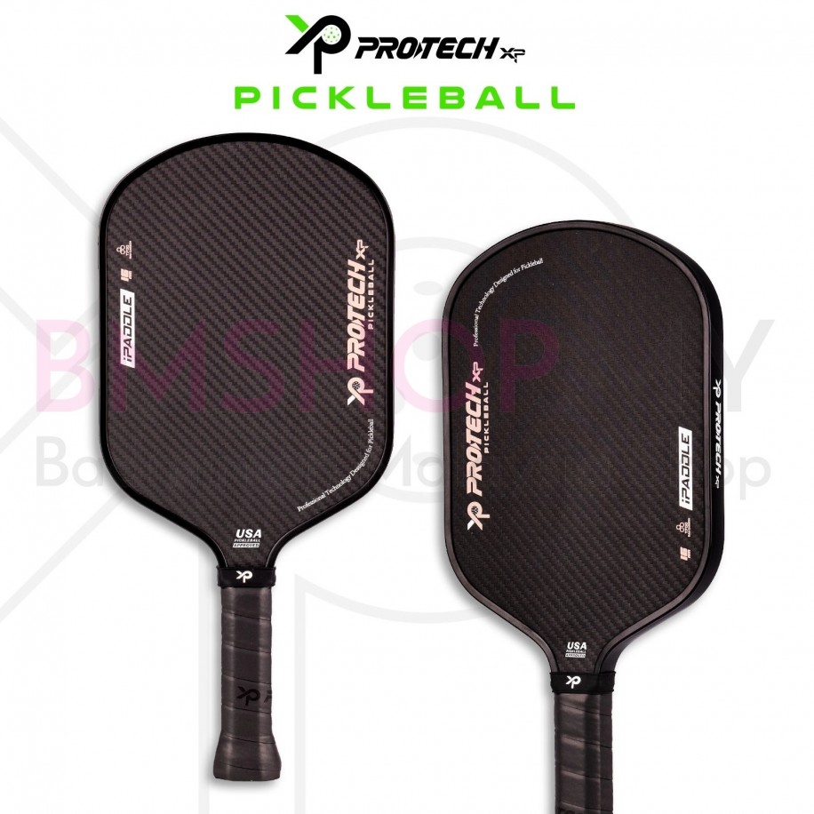 PROTECH XP Pickleball Paddle - iPADDLE (USAPA Approved) (T700 3K Carbon Fibre + Cloth marks) (16mm) - Black Pink