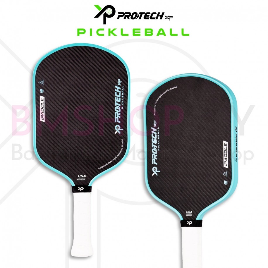 PROTECH XP Pickleball Paddle - iPADDLE (USAPA Approved) (T700 3K Carbon Fibre + Cloth marks) (16mm) - Black Pink