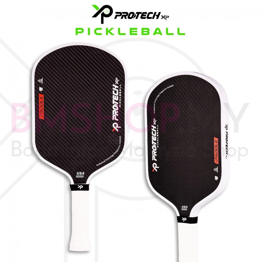 PROTECH XP Pickleball Paddle - iPADDLE (USAPA Approved) (T700 3K Carbon Fibre + Cloth marks) (16mm) - Black Pink