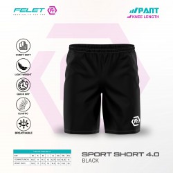 FELET Pant Sport Short 4.0 Badminton Pant Black