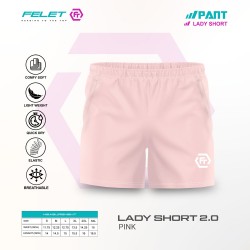FELET Pant Lady Short 2.0 Badminton Pant Black