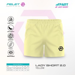 FELET Pant Lady Short 2.0 Badminton Pant Black