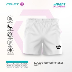 FELET Pant Lady Short 2.0 Badminton Pant Black