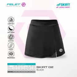 FELET Skirt 02 Badminton Skirt Black