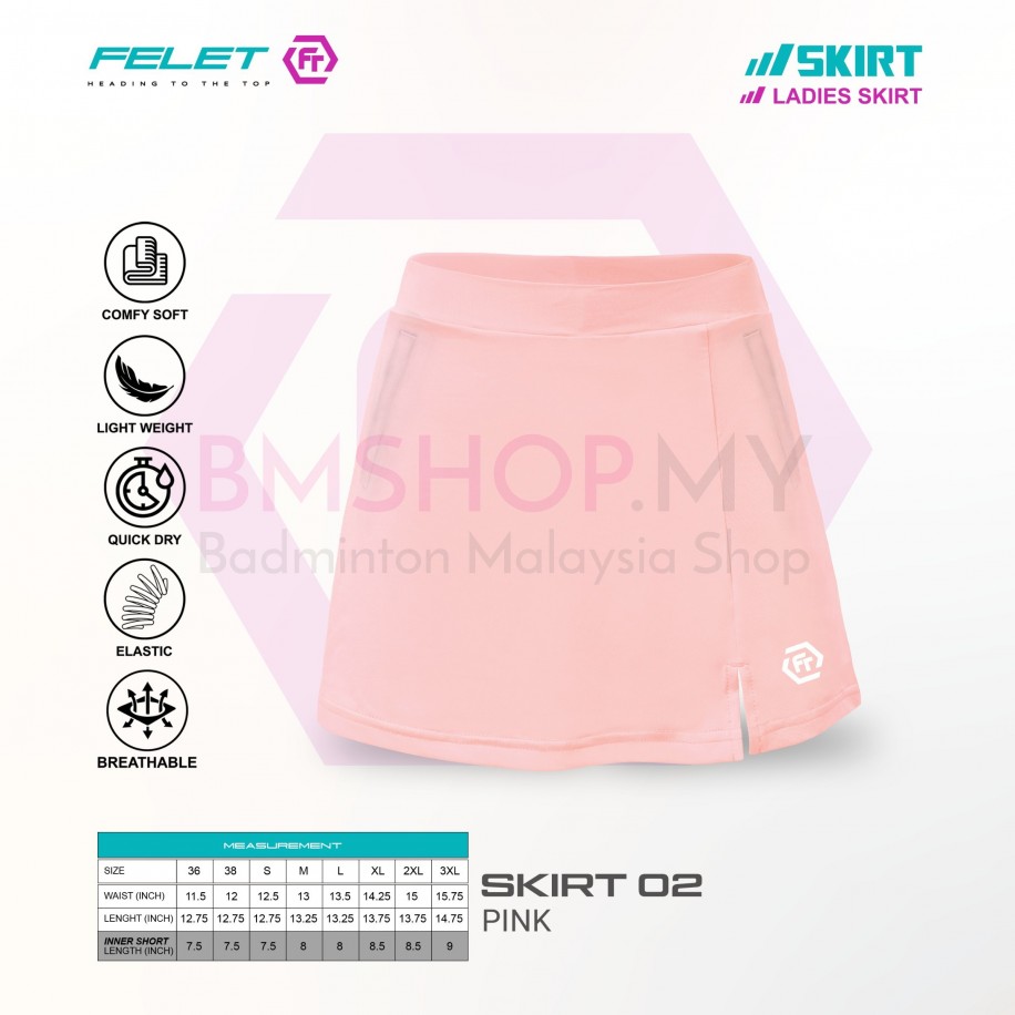 FELET Skirt 02 Badminton Skirt Black