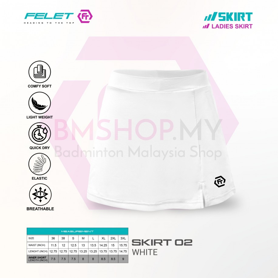 FELET Skirt 02 Badminton Skirt Black