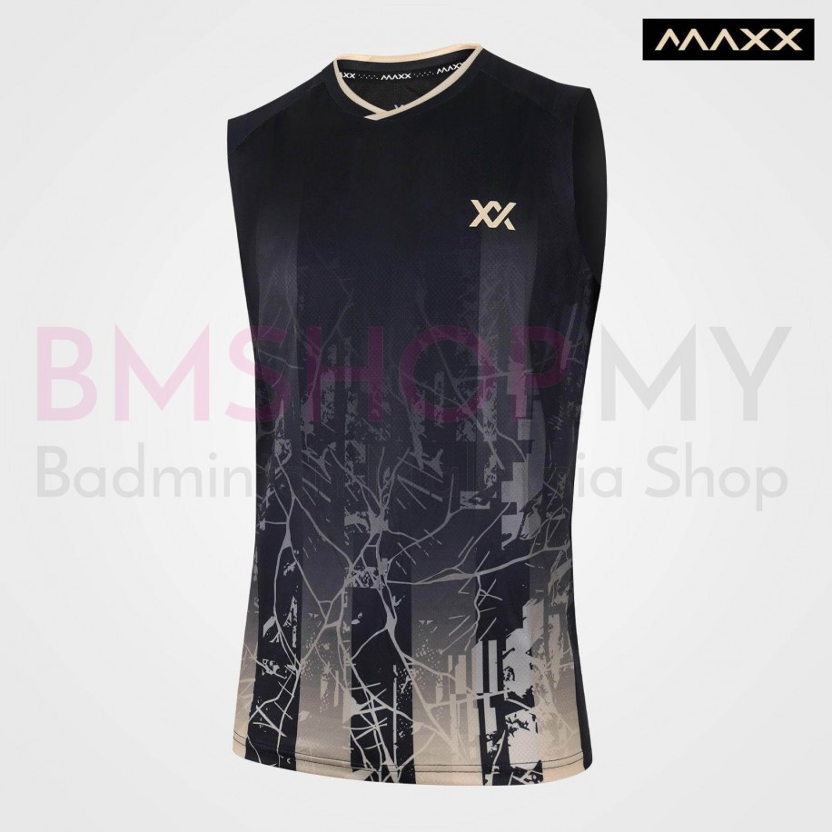 MAXX Shirt Tournament Tee MXPRO-005 Black Beige (Sleeveless)