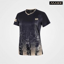 MAXX Shirt Tournament Tee MXPRO-005 Black Beige (Women)