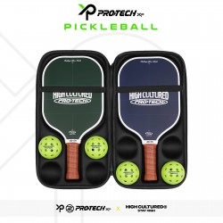 PROTECH Pickleball High Cultured Pickleball Set - 0035 (2 Paddles, 4 Balls & 1 Premium Casing) (Limited Edition)