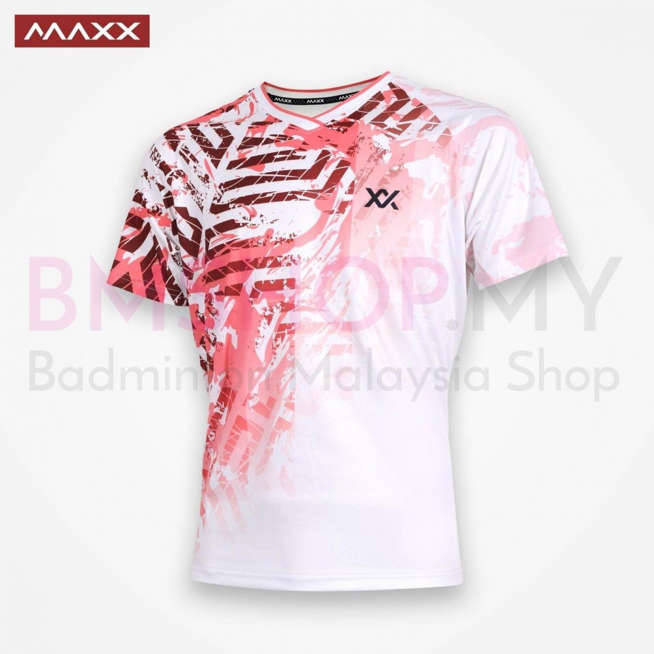 MAXX Shirt Tournament Tee MXPRO-006 White Red